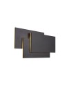 TAHITI XL * APLIQUE GRANDE LED CUADRADOS 36W - NEGRO - 3000K